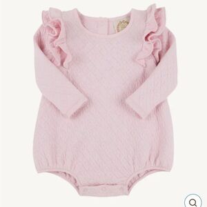 THE BEAUFORT BONNET COMPANY Palm Beach Pink Long Sleeve Ruehling Ruffle bubble